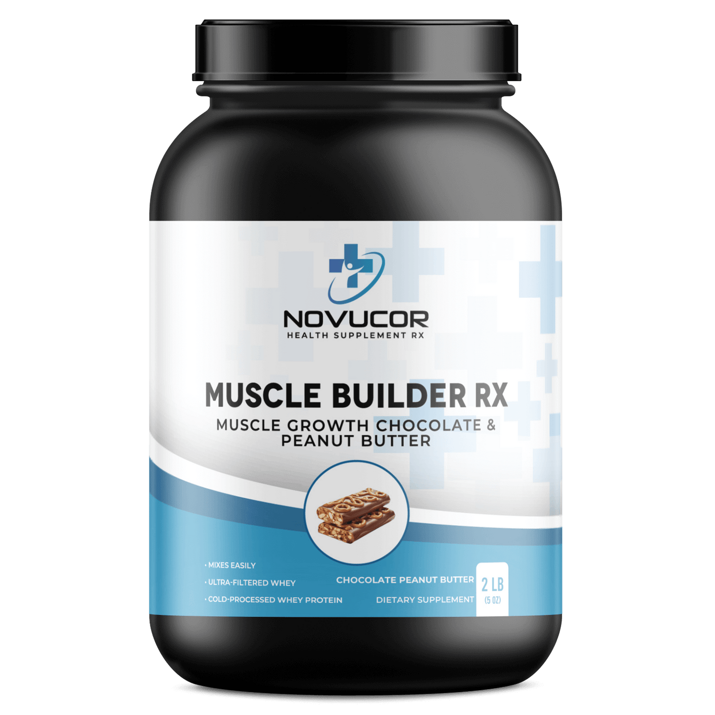 novucor muscle growth protein choc and peanut butter flavor