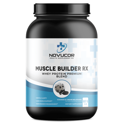 Novucor Premium whey protein blend cookie and cream flavor