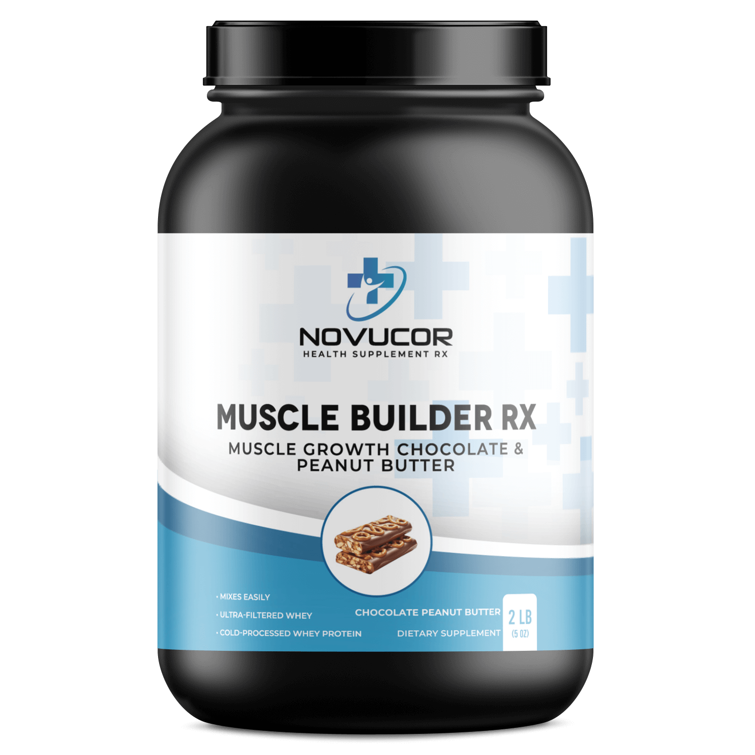 novucor muscle growth protein choc and peanut butter flavor