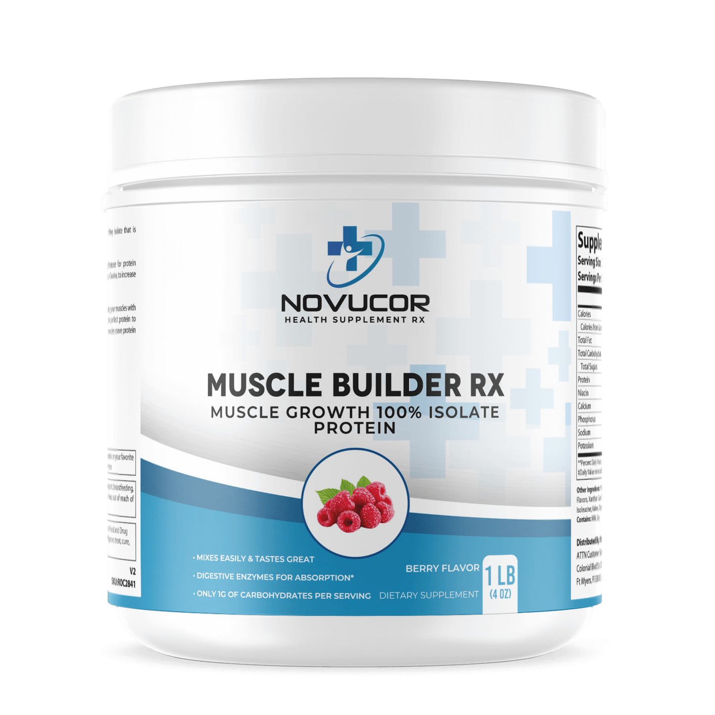 Novucor growth 100%isolate  raspberry protein