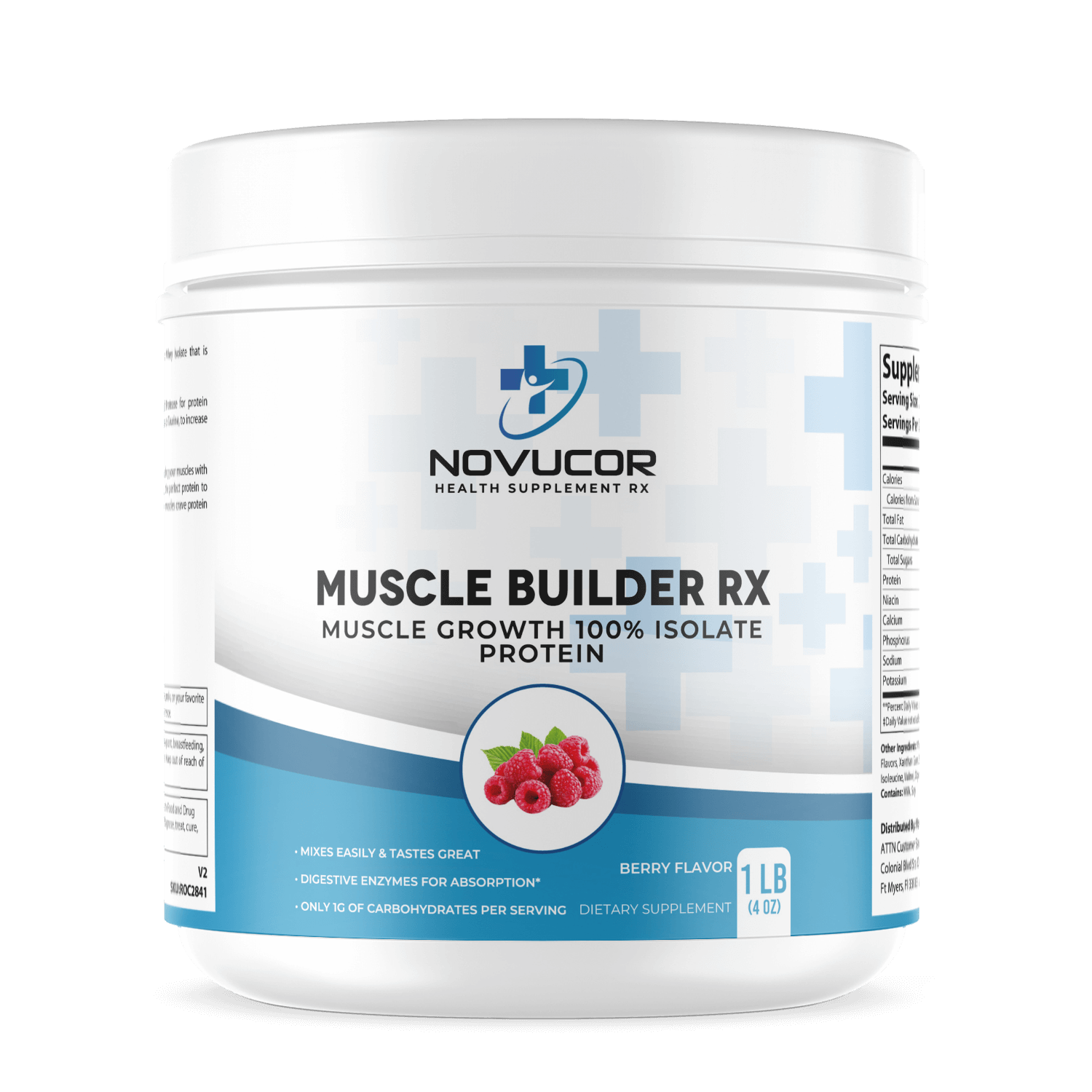 Novucor growth 100%isolate  raspberry protein