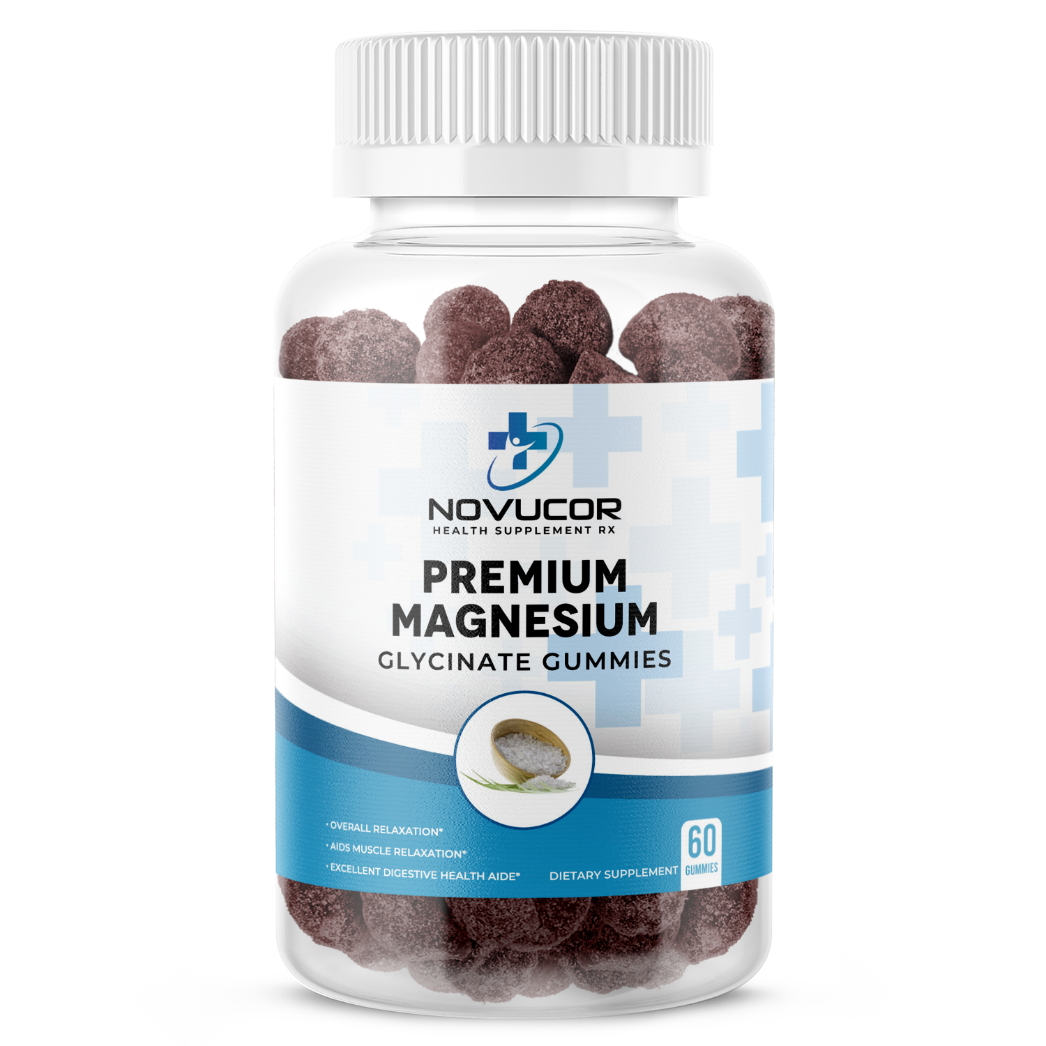 Close-up of chewable Novucor Magnesium Glycinate Gummies